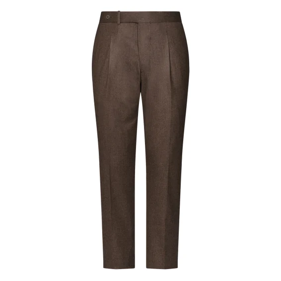 Alberto Voglio Sartorial Flannel Trousers – Brown