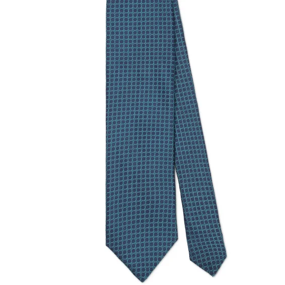 Arch Milano | Arch Milano – Woven Chain Floral Silk Tie