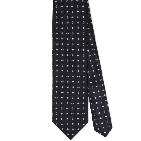 Arch Milano | Arch Milano – Woven Diamond Pattern Silk Tie