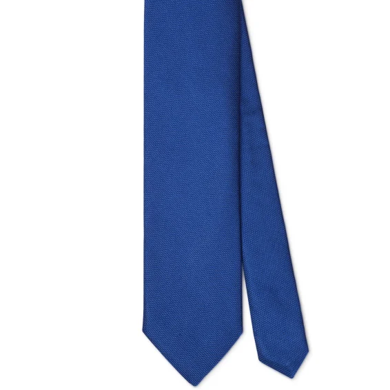 Arch Milano | Arch Milano – Woven Solid Silk Tie – Blue