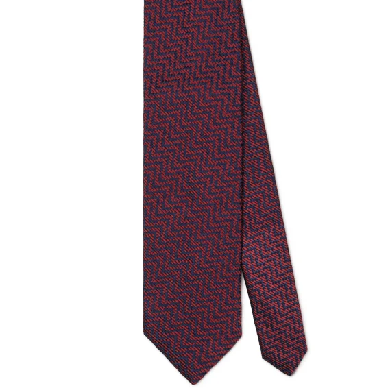 Arch Milano | Arch Milano – Woven Wave Pattern Silk Tie