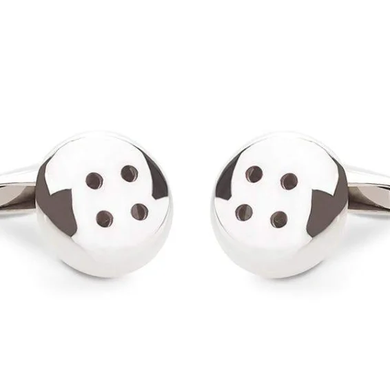 Barbarulo Napoli | BUTTON CUFFLINKS in SILVER