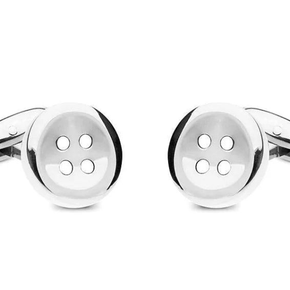 Barbarulo Napoli | BUTTON N.12 SILVER Cufflinks