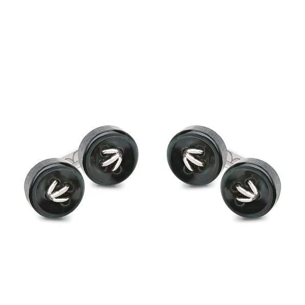 Barbarulo Napoli | Cufflinks button zampa di gallina silver