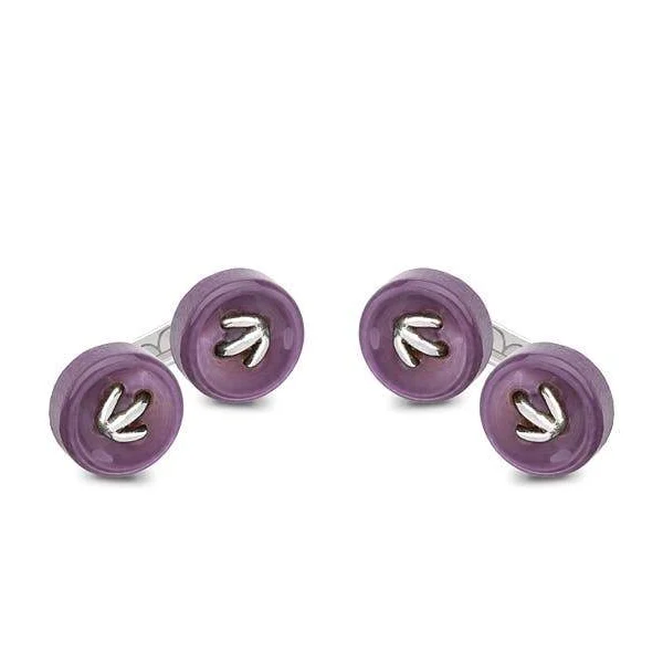 Barbarulo Napoli | Cufflinks button zampa di gallina silver