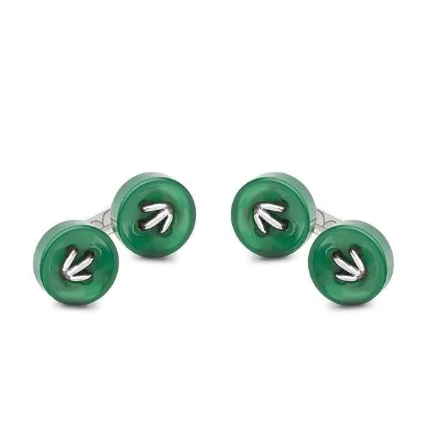 Barbarulo Napoli | Cufflinks button zampa di gallina silver