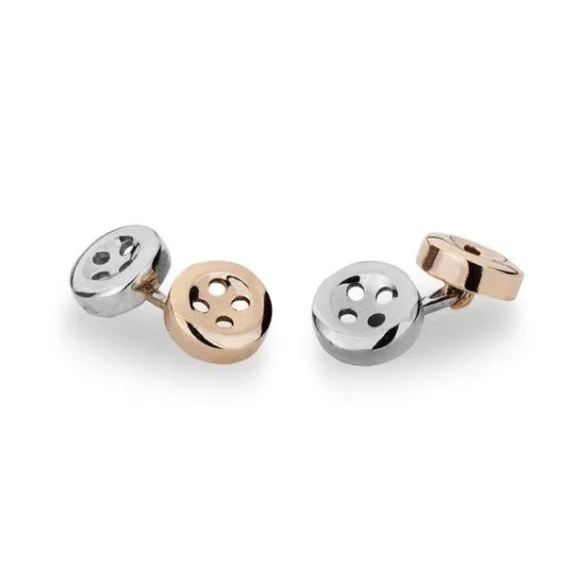 Barbarulo Napoli I Cufflinks with small gold and silver buttons