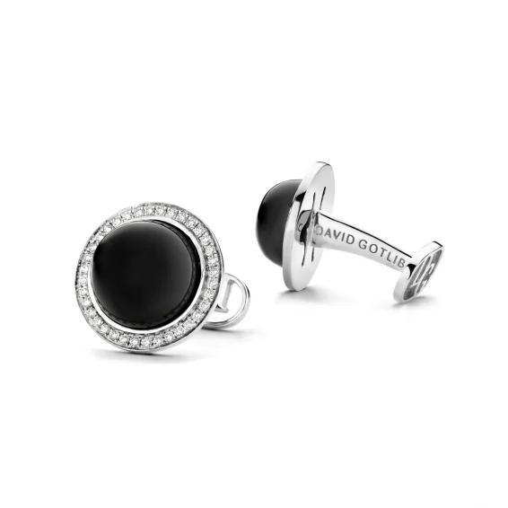 David Gotlib l Black Moon White Gold Diamond cufflinks