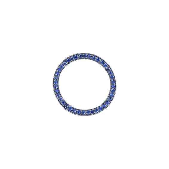 Privato Gioielli l Full Sapphire Ring, Gold & Blue Sapphires