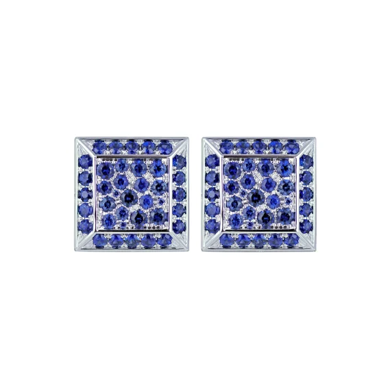 Privato Gioielli l Sky Cufflinks, Gold & Blue Sapphires