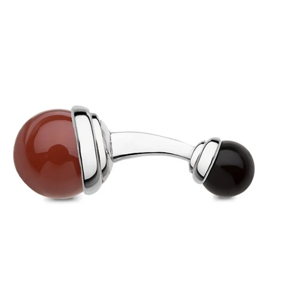 Balls Cufflinks – Carnelian and onyx