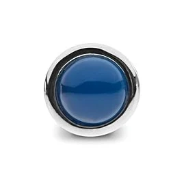 Bongo Cufflinks – Blue agate silver