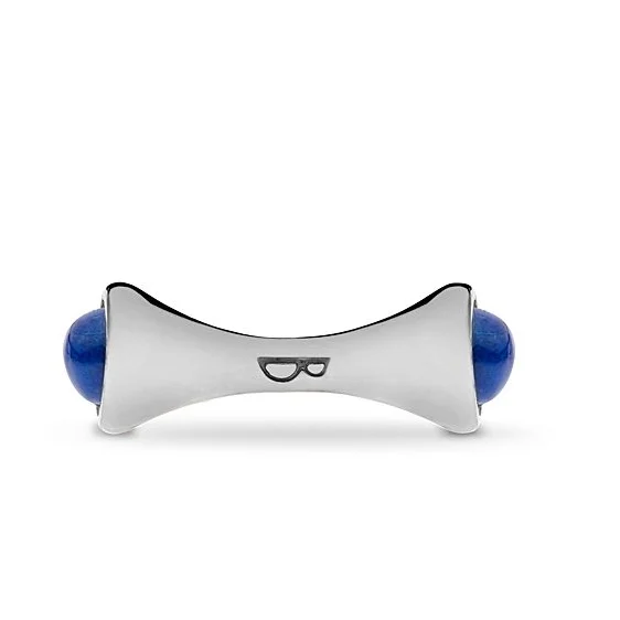 Bongo Cufflinks – Lapis lazuli Silver