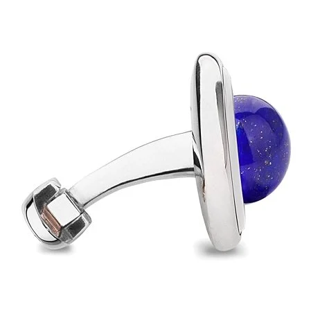 Crash white agate lapis lazuli cufflinks