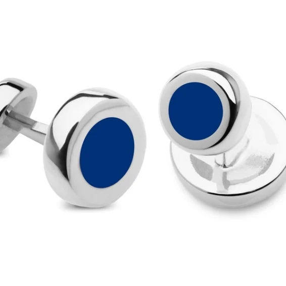 Double enamel royal blue cufflinks