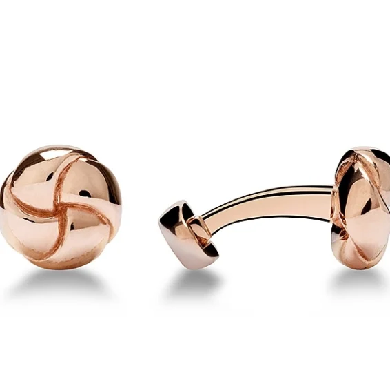 Golden knot cufflinks