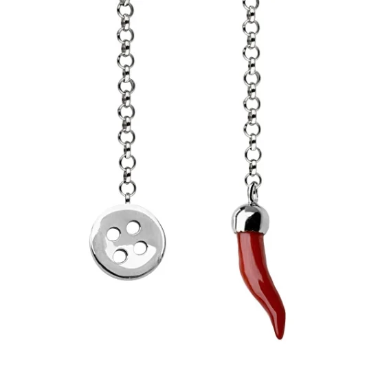 Lapel chain – button 1 and coral horn