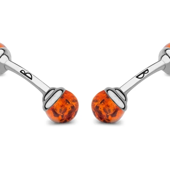 Mini balls Cufflinks – Amber