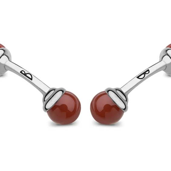 Mini balls Cufflinks – carnelian