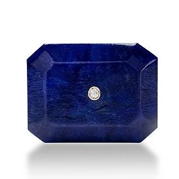 Octagon lapis lazuli with gold and diamonds cufflinks