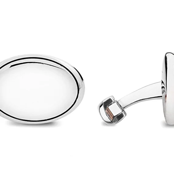 Oval cufflinks – silver