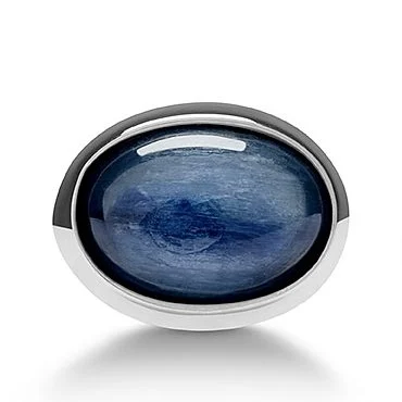 Oval cufflinks – SIlver kyanite