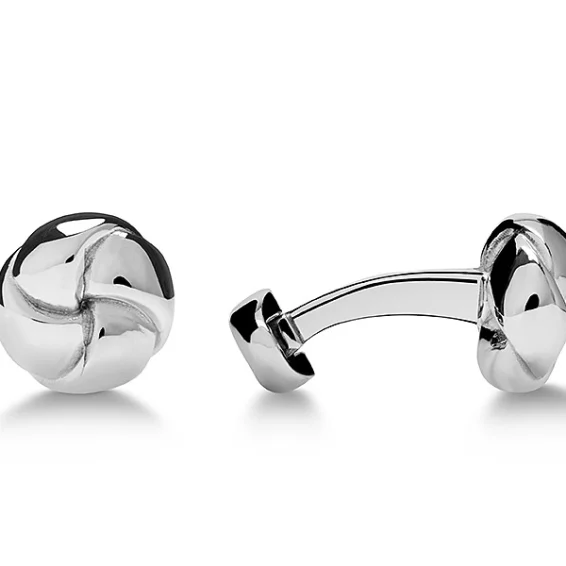 Silver knot cufflinks