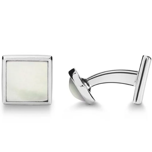 Square cufflinks – Mother of pearl