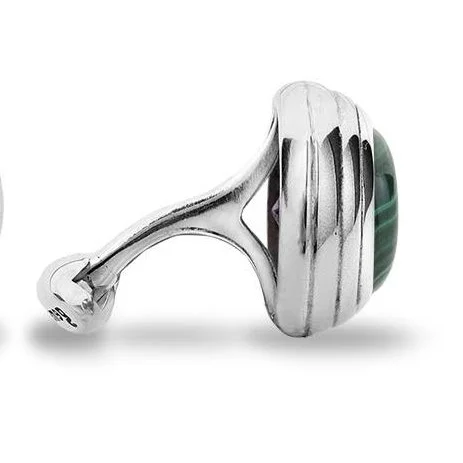 Stone cufflinks – malachite