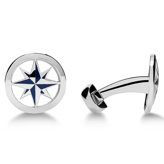 Wind rose cufflinks